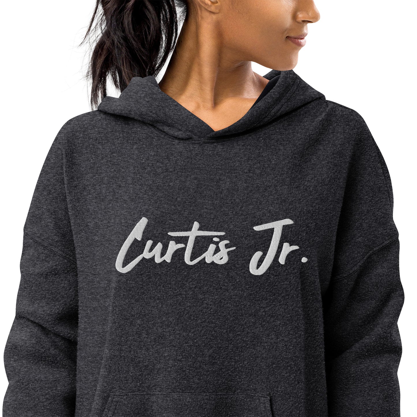 Curtis Jr. Unisex sueded fleece hoodie