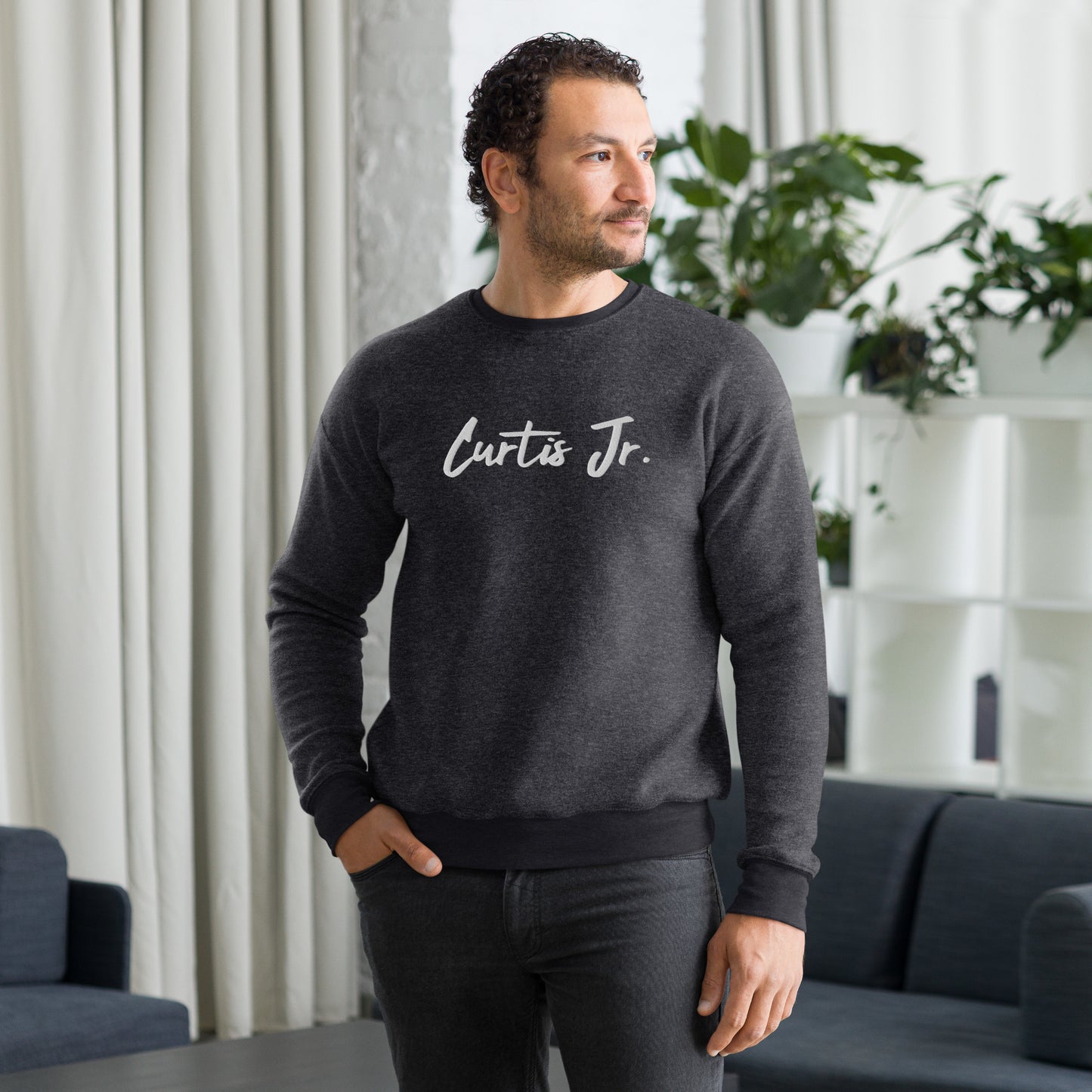Curtis Jr. Unisex sueded fleece sweatshirt