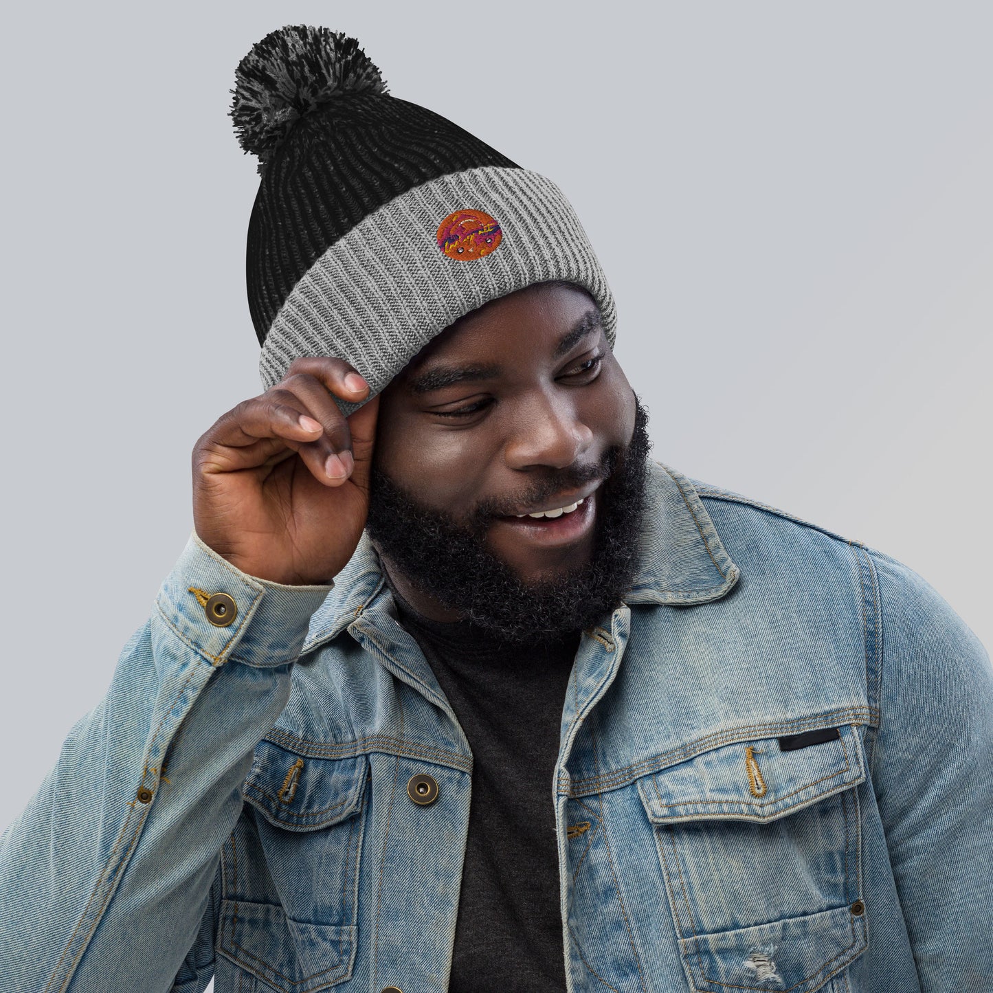 Curtis Jr. Smile Pom-Pom Beanie