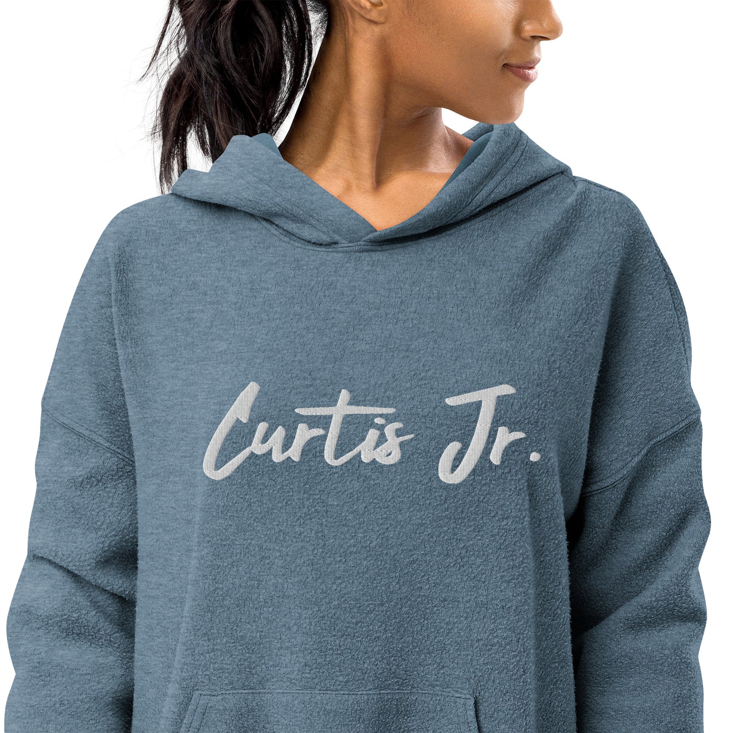 Curtis Jr. Unisex sueded fleece hoodie